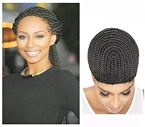 Begin sewing your wig cap to your braids.