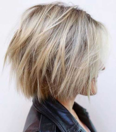 Layered bob cut