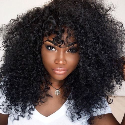 Natural Curly Weave Black Hairstyle