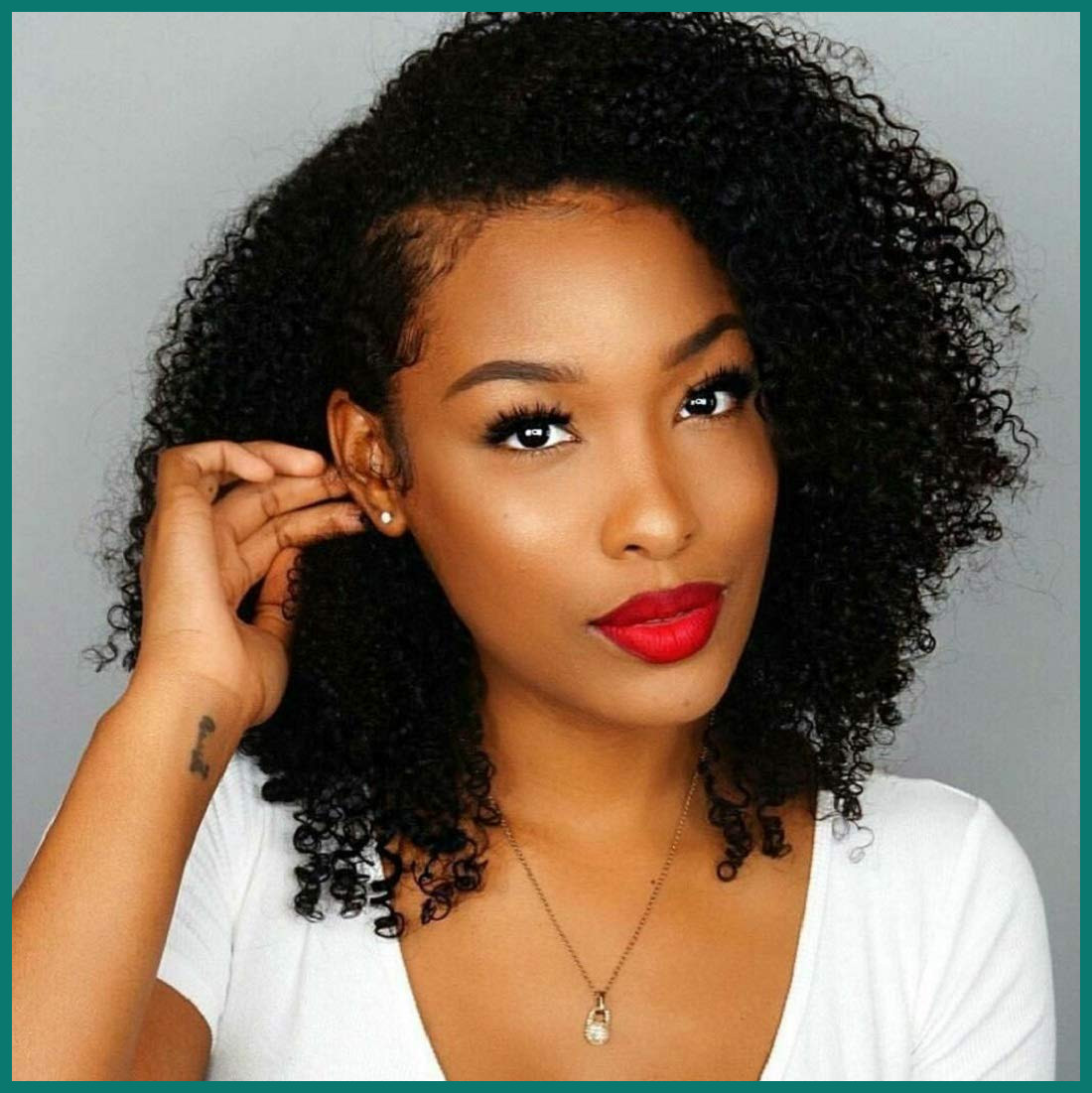 Natural Curly Weave Black Hairstyle