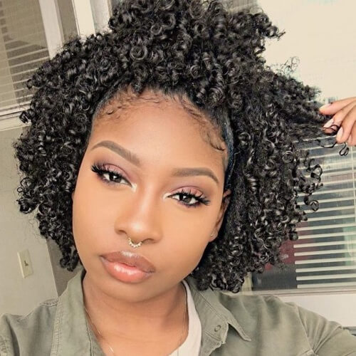 Super Short Curly Weave Hairstyle
