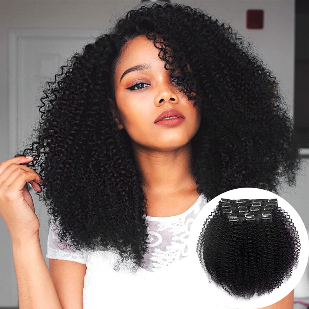 Afro Hair Weave Extensions natural black