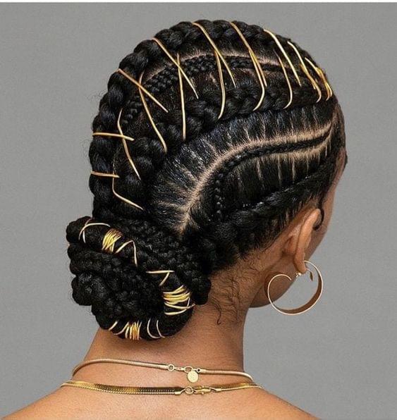 Bun Hairstyles For Black Women With Weave braided buns for black hair