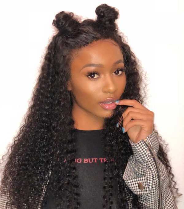 Curly Human Hair Weave Bundles Curly Hair Bundles With lace Frontal