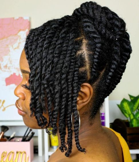 Protective Styles For Natural Hair Without Weave upswept protective updo hairstyle