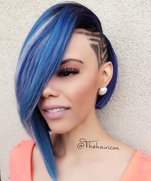 best hair for short quick weave asymmetrical bob weave with undercut