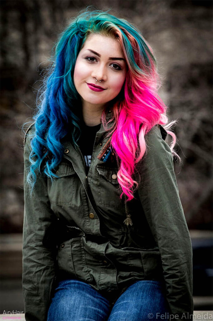 red hair weave blue hairstyle color ideas