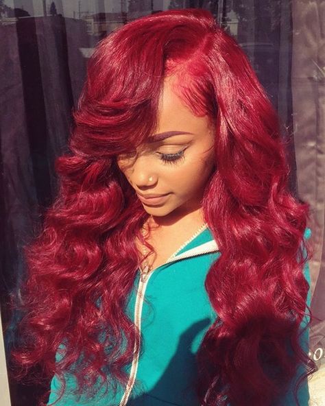 red hair weave curly ideas
