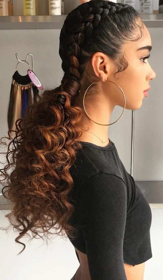 2 braids hairstyles with curls 1
