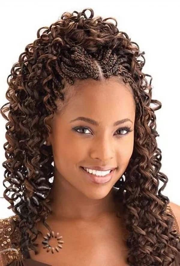 braiding hairstyles with curls