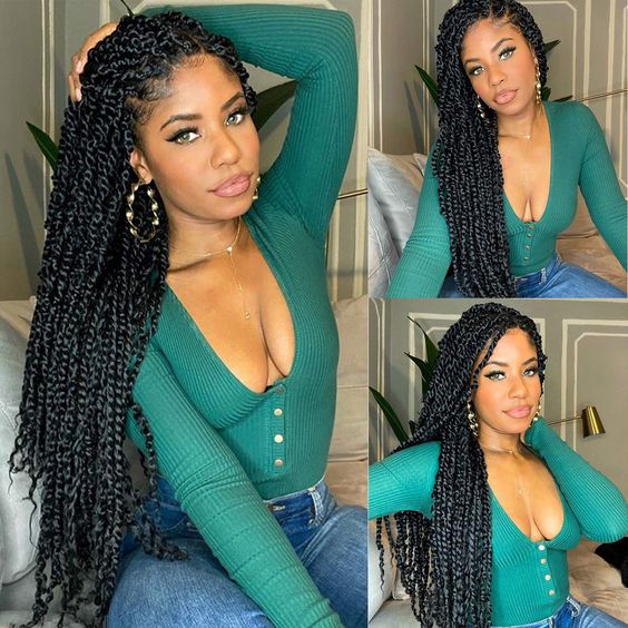 braids with loose curls