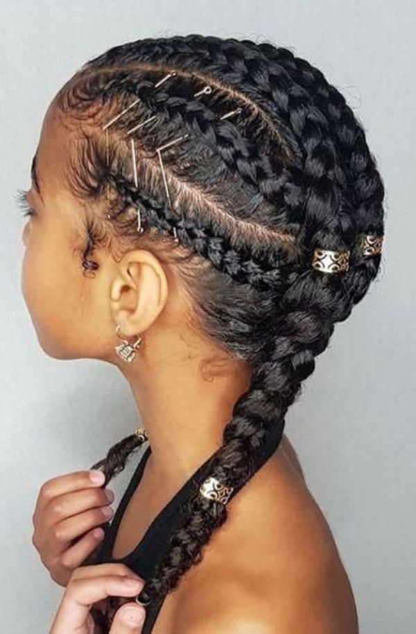 french braid hairstyles for little black girl