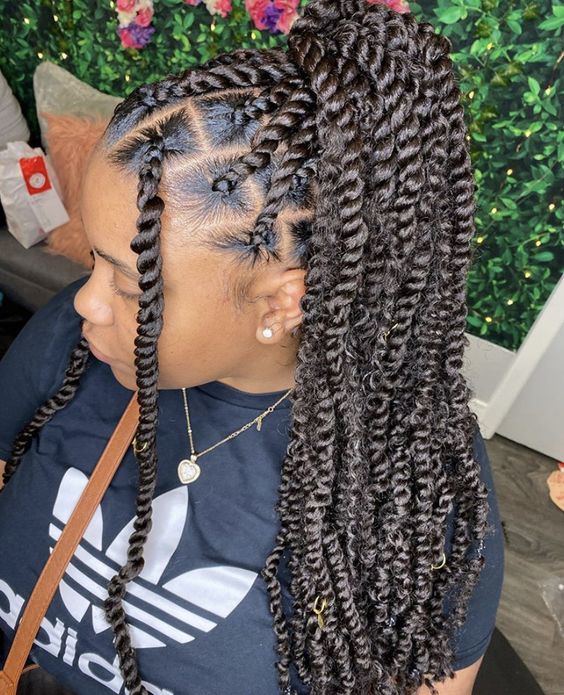 little black girls hairstyles ponytails and twist