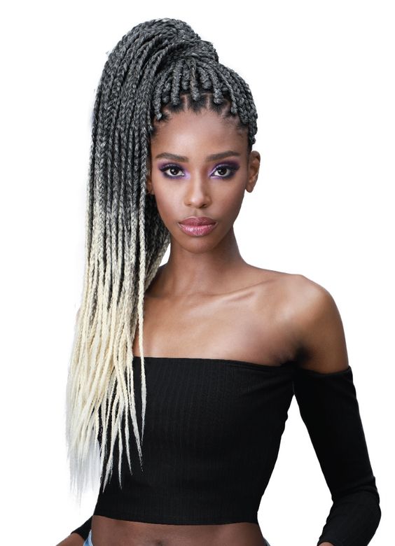 side ponytail braid black girl